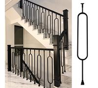 Axe de balustre en fer réglable à angle droit, kit de balustrade d'intérieur avec sabot et connecteur pour rampe d'escalier