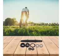 Axe de pédalier carré, Kit d'essieu de support de fond de vélo à trou carré, Support de Pédalier de Vélo, Kit d'accessoires de vélo comprenant un axe de pédalier avec composants essentiels