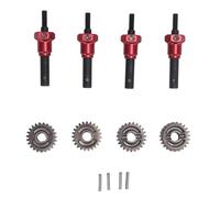 Axe de portail RC professionnel en acier renforcé, 4 pièces, arbre d'entraînement de voiture RC avec combinateur pour accessoires de voiture RC 1/10 avec engrenage 8258