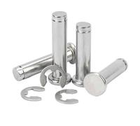 Axe de positionnement cylindrique, 20 pièces M3 A2 en acier inoxydable, roulement à tête plate, goupille de cheville avec circlip d'arbre, longueur 8 mm ~ 100 mm(20mm)