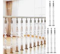 Axe de rampe d'escalier en acrylique transparent, balustres réglables en cristal avec vis, poteau de 80 cm pour sécurité et style d'escalier intérieur (1 pièce)