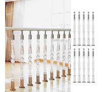 Axe de rampe d'escalier réglable en acrylique - Balustres en cristal transparent avec vis de montage pour escalier intérieur - Poteau moderne pour plus de sécurité et de style