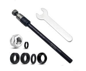 Axe de rechange pour Thule pour Qeridoo Croozer en acier inoxydable | Remorque en acier inoxydable pour insertion d'attelage, remorque de vélo M12 x 1.0 pour adaptateur d'attelage