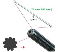 Axe de rotation cardan / transmission pour débroussailleuse