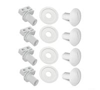 Axe de roue arrière et rondelles de rechange pour nettoyeurs de piscine Polaris 180 280 EC65 | Pièces compatibles C-65 avec vis | Kit ABS blanc durable pour un fonctionnement fluide et (4 ensembles)