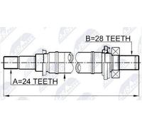 FEBEST 0512-M316MT Arbre de transmission