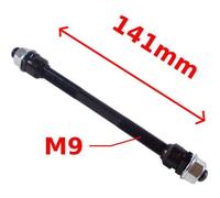 AXE DE Roue Velo Universel 9x141 MM MOYEU Avant Plein VTT Route BMX Fixie SINGLESPEED Argent Vintage Ancien ECROU 9MM 141MM