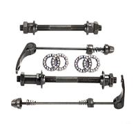 Axe de serrage rapide pour vélo - 1/2 pièces - Pointe de serrage rapide pour essieu arrière - Moyeu de roue - Convient pour vélo de course, VTT, avec roulements de moyeu de 25 mm (noir) (arrière)