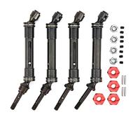 Axe de transmission d'arbre d'entraînement arrière avant CVD en métal, arbre d'entraînement RC pour SLASH, conception de tête d'entraînement universelle de haute précision avec (Rouge)