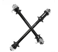 Axe de vélo robuste en acier massif pour roues avant et arrière de VTT, 150 mm, 180 mm de longueur, 9 mm de diamètre, compatible avec les ensembles de moyeux à roulement à billes (1 paire)