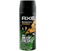 Axe - Spray corporel Wild longue durée parfum Green Mojito and Cedarwood (mojito vert et bois de cèdre), sans sels d'aluminium