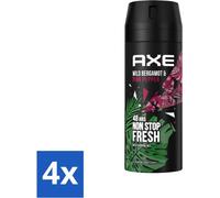 Axe - Déodorant Bodyspray - 48hrs Fresh - Wild Bergamot & Pink Pepper - 150 ml - Value pack - 4 pièces