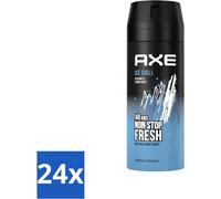 Axe - Déodorant en spray pour le corps - 48hrs Fresh - Ice Chill - Ice Mint & Lemon - 150 ml - economy pack - 24 pièces