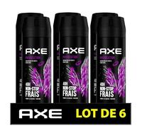 AXE Déodorant Homme Spray Provocation, 48h non-stop frais, Parfum noix de coco et poivre noir (Lot de 6x200ml)