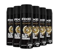 AXE Déodorant Homme Spray Gold, 48h non-stop frais, Parfum Bois de Oud et Vanille Noire (Lot de 6x200ml)