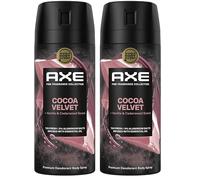 Axe Déodorant pour le corps Cocoa Velvet sans sels d'aluminium pour 72 heures de fraîcheur 150 ml (Lot de 2)