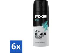 Axe - Déodorant spray - 72 heures anti-transpirant - Apollo - 150 ml - Pack avantage - 6 pièces