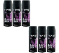 Axe Déodorant Spray Excite 6 X 150ml pour Homme 48H Frais 0% Aluminium Sels