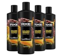 Axe Fine Fragrance Collection Golden Mango 4 Count 12h Gel douche rafraîchissant infusé à la mangue, à la mandarine et au vétiver Essentials Fine Fragrance Collection 470 ml
