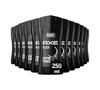 AXE - Gel Douche Homme 5en1 Black - 24h Hydratant - 87% d'Ingrédients d'origine naturelle - parfum baies noires & bois de cèdre (lot de 12x 250ml)