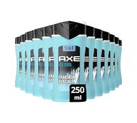 AXE - Gel Douche Homme 5en1 Ice Chill - 24h Hydratant - 87% d'Ingrédients d'origine naturelle - parfum menthe glaciale & citron (lot de 12x 250ml)