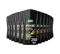 AXE - Gel Douche Homme 5en1 Wild - 24h Hydratant - 87% d'Ingrédients d'origine naturelle - parfum mojito & bois de cèdres (lot de 12x 250ml)