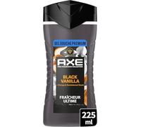 AXE Gel Douche Homme Collection Prestige Black Vanilla - 12h de fraîcheur - parfum frais et gourmand de vanille, orange et bois de santal - Agents hydratants 100% d’origine végétale - 225ml