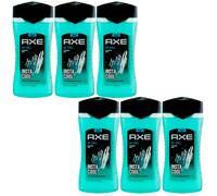 Axe Gel Douche Ice Chill 6 X 250ml 3in1 -körper -gesicht - Haare- Menthol Parfum