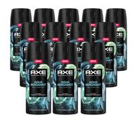 Axe Lot de 12 sprays corporels Aqua Bergamot de qualité supérieure sans sels d'aluminium 150 ml