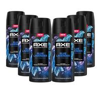 AXE Lot de 6 déodorants en spray Blue Lavender de qualité supérieure - Sans sels d'aluminium - Avec 72 heures de protection contre les odeurs corporelles - 150 ml