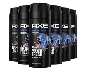 AXE Lot de 6 déodorants en spray pour le corps Anarchy pour lui - 150 ml