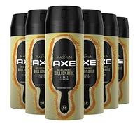 AXE Lot de 6 déodorants pour le corps Gold Caramel Billionaire Limited Edition - 150 ml - Sans aluminium - Déodorant pour homme contre les bactéries responsables des odeurs et les odeurs désagréables