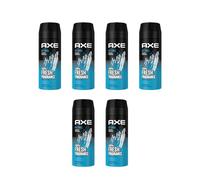 Axe Lot de 6 sprays corporels Ice Chill sans sels d'aluminium - 150 ml