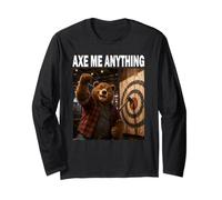Axe Me Anything de Hache Bûcheron Lanceur de Hache T-Shirt Manche Longue
