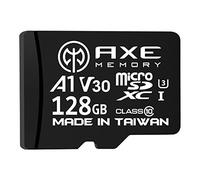 AXE MEMORY Carte Micro SD 128 Go - Mémoire MicroSDXC pour Nintendo Switch, GoPro, Drone, Smartphone, Tablette, 4K Ultra HD, A1 UHS-I U3 V30 C10, jusqu'à 95 Mo/s de Lecture, avec Adaptateur SD
