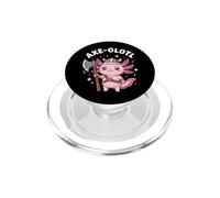 Axe-olotl Axolotl Hache PopSockets PopGrip pour MagSafe