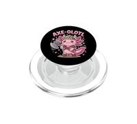Axe-olotl Axolotl Hache PopSockets PopGrip pour MagSafe