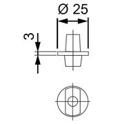 Axe plat conique longueur normal - DORMA - 45200401