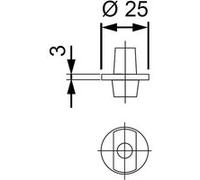 Dormakaba Axe plat conique Longueur normale 45200401 Noir G