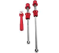 Axe Roue Velo, Axe de Roue Avant Arrière Bélier Bicycle Ensemble UltraLight Aluminium Alliage Vélo Anti-Thébergement Remetteur rapide Brochettes Roues Verrouillage Sécurité Tool Hub Brochette(Red)