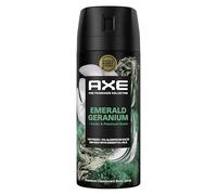Axe Spray corporel Emerald Geranium de qualité supérieure - Sans sels d'aluminium - Pour 72 h de fraîcheur - 150 ml