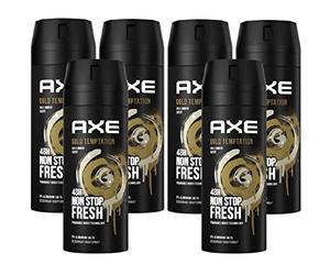 Axe Spray corporel Gold Temptation sans sels d'aluminium 6 x 150 ml
