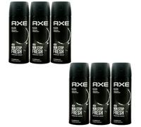 Axe Spray Déodorant Bodyspray BLACK 6 x 150ml 48H Sans Sels d’Aluminium