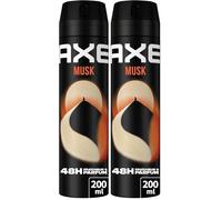 Axe Suprême Déodorant Homme Spray Musk 48h Fraîcheur & Parfum 200ml (Lot de 2)