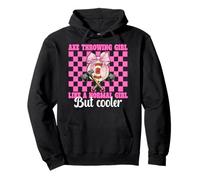 Axe Throwing Girl Like A Normal Girl Thrower Girl Mom Sweat à Capuche