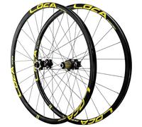 Axe Traversant Jeu De Roues pour VTT 26/27,5/29 Pouces Frein À Disque Roues Avant Et Arrière Moyeux 24H pour Cassette 8/9/10/11/12 Vitesses(Black-Gold,27.5'')