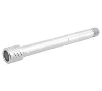 Axe traversant wolf tooth floating axle pour fourches fox series 36 38 15 x 110 mm m14x1 5 mm argent brut