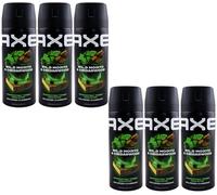 Axe WILD MOJITO Déodorant Bodyspray Spray 48H 0% Alu 6 x 150 ml