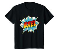 Axel Name Comic Book Super-héros pour garçon T-Shirt