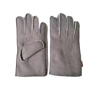 AXELENS Gants d’Hiver Homme Élégants en Similicuir Suédé Type Mouton - Chauds avec Doublure Polaire et Design Coupe-Vent - Taille L/XL_Gris